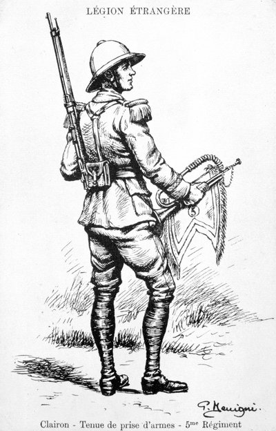 Bugler，法国外籍军团第五团，20世纪 作者 不明