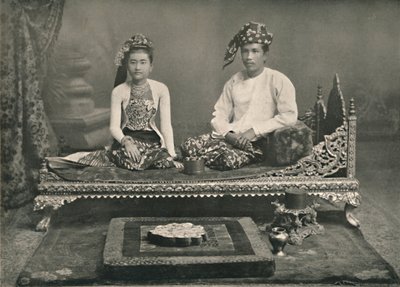 缅甸王子和公主，1900年。 作者 不明