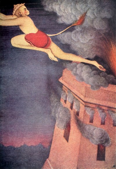 燃烧的兰卡》，1920年。 作者 不明