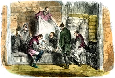 1865年，在日本横滨的一家商店里购买小型装束 作者 不明