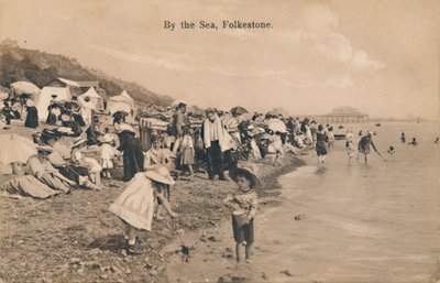 19世纪末20世纪初在海边的福克斯通（Folkestone） 作者 不明