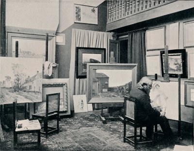 C. Cazin在他的工作室，c1897 作者 不明