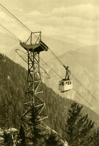 下奥地利拉克斯山脉的缆车，摄于1935年。 作者 Unbekannt