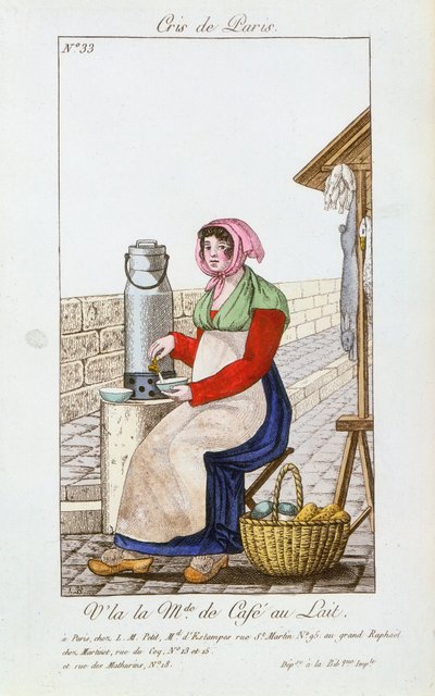 咖啡店卖家，1826年 作者 不明
