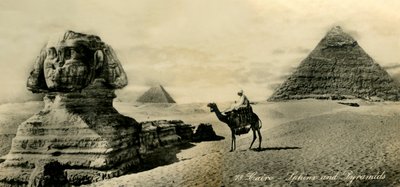 开罗-狮身人面像和金字塔，c1918-c1939。 作者 不明