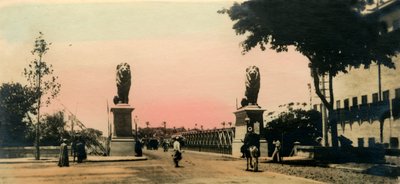 开罗：卡斯尔-El-尼罗河大桥，c1918-c1939。 作者 不明