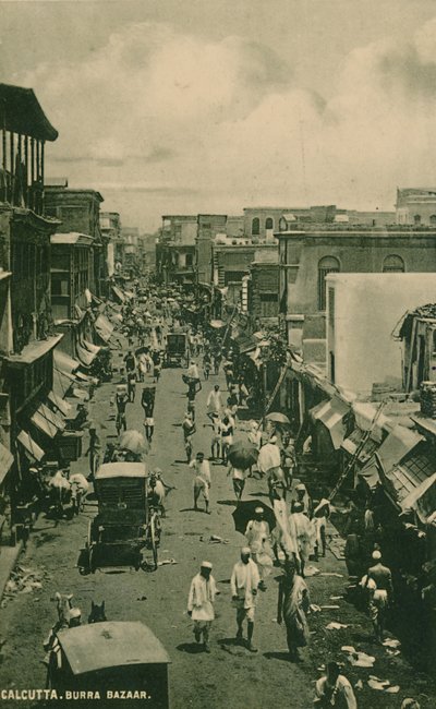 加尔各答。布拉市集（Burra Bazaar），1910年。 作者 不明