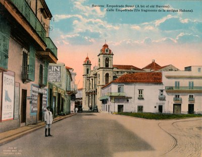古巴老哈瓦那Empedrado街，约1920年 作者 不明