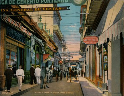 古巴哈瓦那OReilly街，约建于1920年。 作者 不明