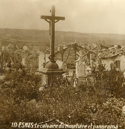 法国北部埃斯内斯公墓的v髅地，c1914-c1918 作者 不明