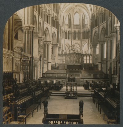 坎特伯雷大教堂-内部景观，坎特伯雷，英国，c1910。 作者 不明