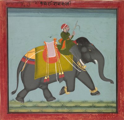 带马霍特的Caparisoned Elephant，日期为1761。 作者 不明