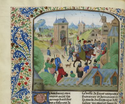 英军攻占奥伦斯，1387年，约1470-1475年。 作者 不明