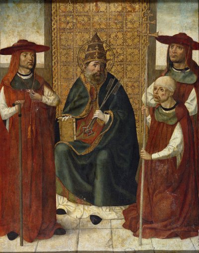 红衣主教佩德罗·冈萨雷斯·德·门多萨（1428-1495）在圣彼得前祈祷，1490-1495年 作者 不明