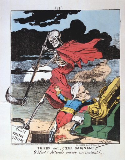 反对阿道夫·提耶尔的漫画，1871年 作者 不明