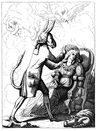 Franz Anton Mesmer的讽刺画，c1785 作者 不明