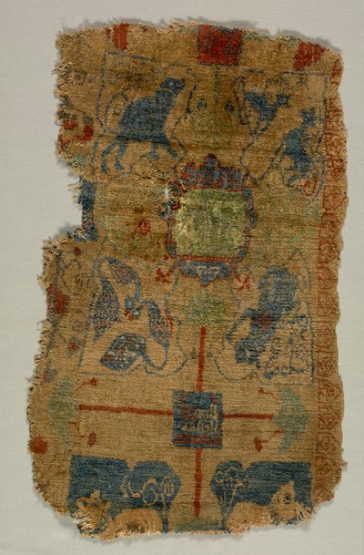 地毯碎片c。 1400年代。 作者 不明