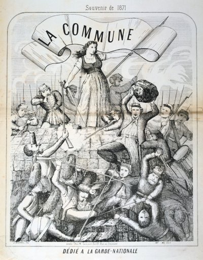 献给国民警卫队的卡通片，巴黎公社，1871年 作者 不明