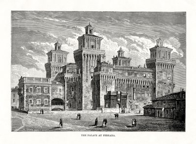 Castello Estense，意大利费拉拉，1879年 作者 不明