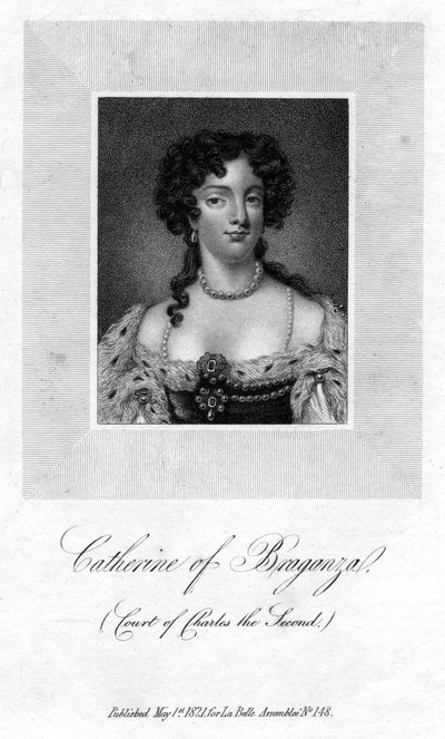 1821年，英国国王查理二世的王后配偶Braganza的凯瑟琳 作者 不明