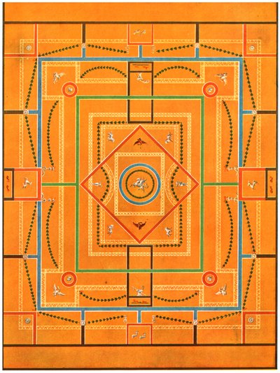 天花板装饰，意大利庞贝城，1928年。 作者 不明