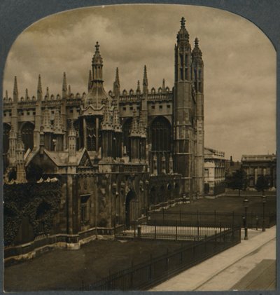 著名的国王学院哥特式礼拜堂，英国剑桥，建于1910年。 作者 不明