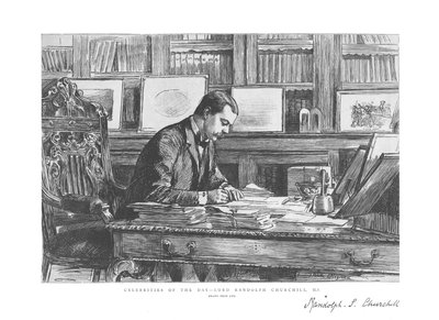 今日名人-兰道夫·丘吉尔勋爵，国会议员，1885年 作者 不明