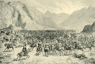 1901年4月24日在Charasia附近进行的第二次行动中，旁遮普骑兵负责。 作者 不明