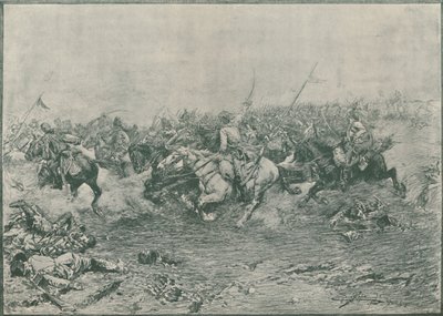1896年在马伦哥战役中第十二轻骑兵的冲锋。 作者 不明