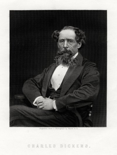 查尔斯·狄更斯（Charles Dickens），英国小说家和新闻工作者，1876年 作者 不明