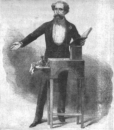 查尔斯·狄更斯（Charles Dickenss）在1870年3月15日于1901年在圣詹姆斯大厅（St.Jamess Hall）上次阅读。 作者 不明