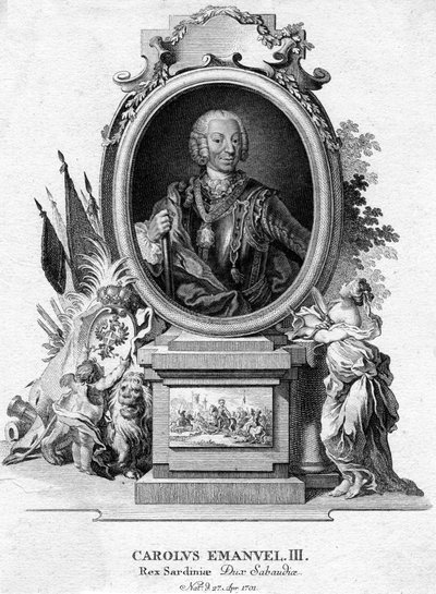 撒丁岛的查尔斯·伊曼纽尔三世，萨伏依公爵和撒丁岛国王，1701-1773年 作者 不明