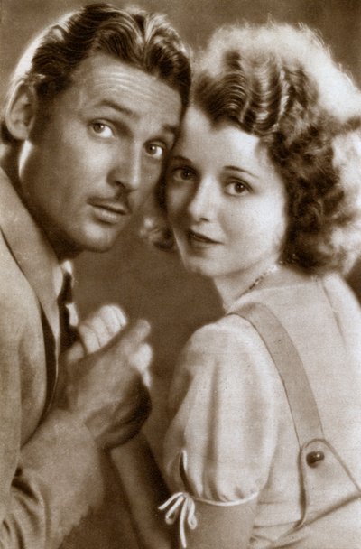 美国演员查尔斯·法雷尔（Charles Farrell）和珍妮特·盖诺（Janet Gaynor），1933年 作者 不明