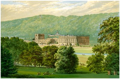 Chatsworth House，德比郡，德文郡公爵的住所，c1880 作者 不明