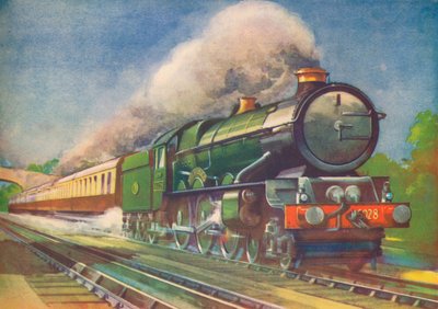 GWR切尔滕纳姆·弗莱尔（Cheltenham Flyer）在戈林（Goring）取水，1940年 作者 Unbekannt