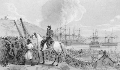 Cherson-哥萨克湾。法国登陆地和仓库，大约1850年代。 作者 Unbekannt