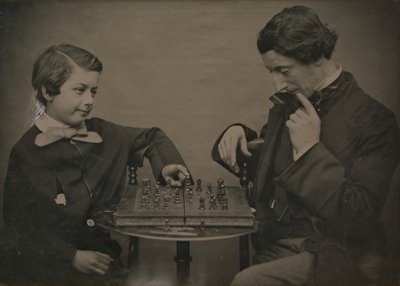 国际象棋选手，19世纪50年代。 作者 不明