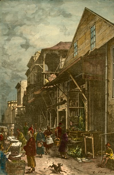 旧金山中国区，约建于1885年。 作者 不明