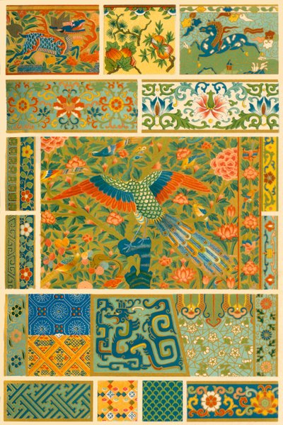 中国绘画、编织、刺绣和景泰蓝，1898年。   作者 不明