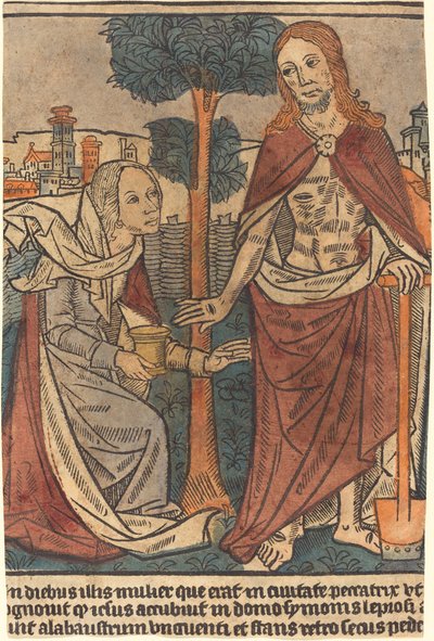 基督向抹大拉的马利亚显现，约1500年。 作者 Unbekannt