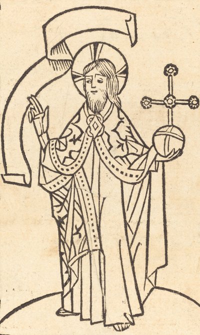 作为救世主的基督，约1475年。 作者 不明