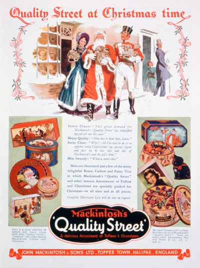 1937年为Mackintoshs Quality Street提供圣诞节广告 作者 不明