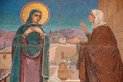 Church of the Saviour on Spilled Blood or Church of Resurrection ; The Visitation : Mary visits her relative Elizabeth ; Saint-Petersburg Russia 作者 不明