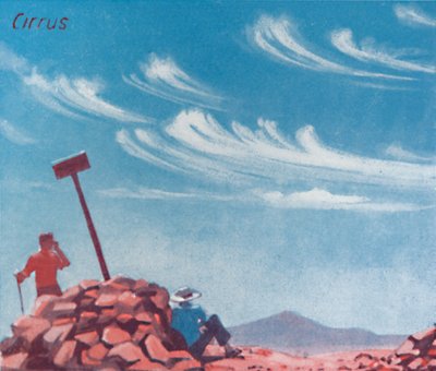 卷云-几十种天空中的主要云形式，1935年 作者 不明