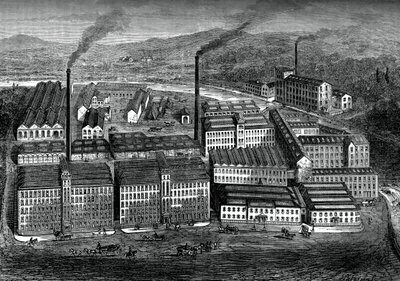 Clarks Anchor Thread Works，苏格兰佩斯利，约1880年 作者 不明