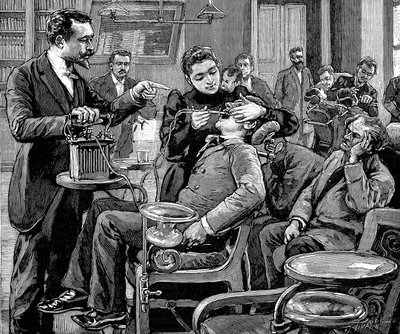 1892年在巴黎牙科学院的诊所 作者 不明