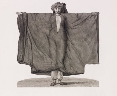 Close up illustration of a woman in a red silk dress 作者 不明