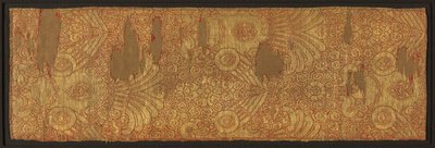 黄金布：展示的猎鹰，1200年代中期。 作者 不明