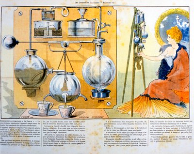 1900年用小型酒精灯加热的咖啡或茶机 作者 不明