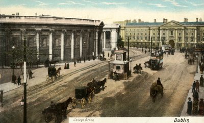College Green-都柏林，19世纪末-20世纪初。 作者 不明